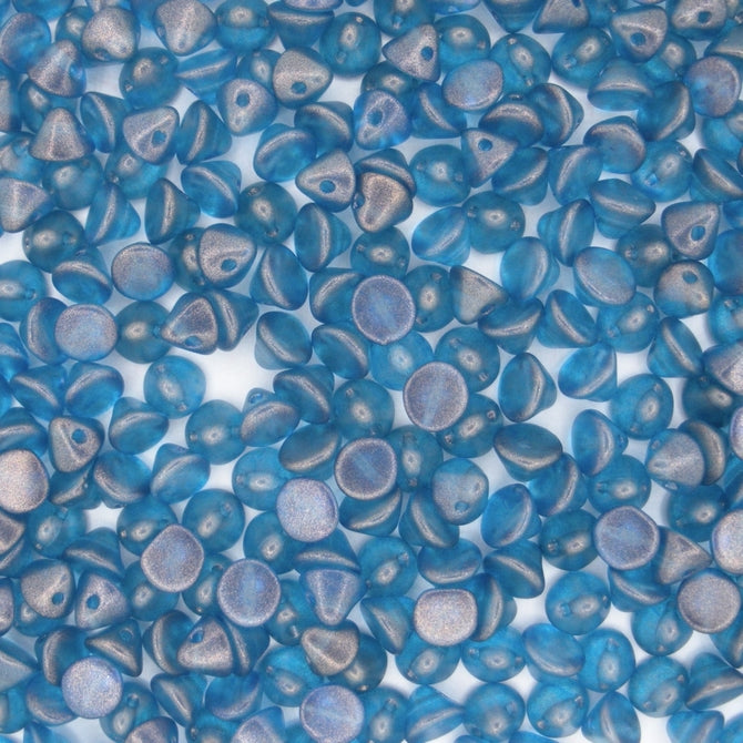 25 x Button beads in GT Celestian Blue