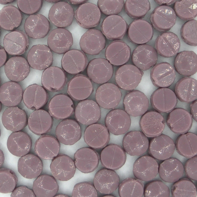 20 x 5mm faceted nailhead beads in Purple (1920s)