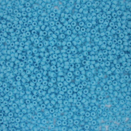 0413 - 10g Size 11/0 Miyuki seed beads in Opaque Turquoise Blue