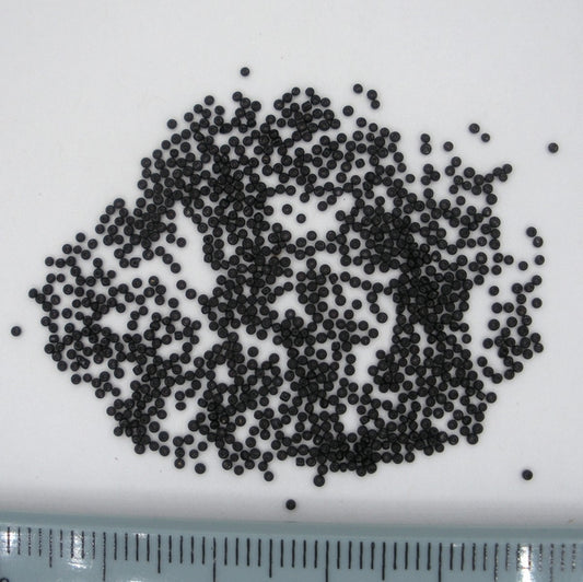 1g Size 24/0 Venetian seed beads in Black (1940s)