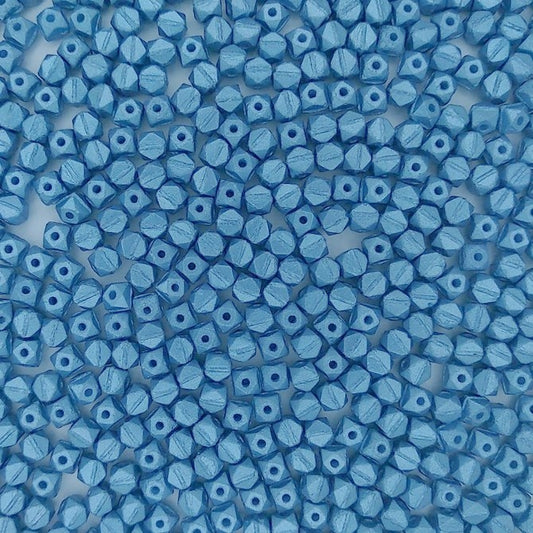 50 x 4mm english cut beads in Blue Velvet