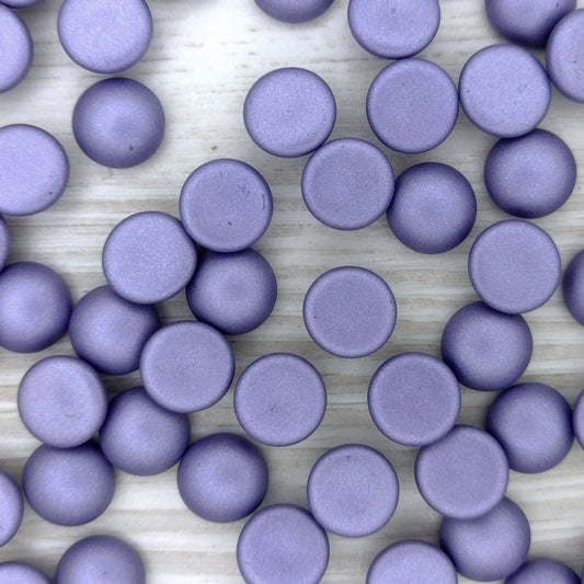 5 x 10mm round cabochons in Metallic Violet