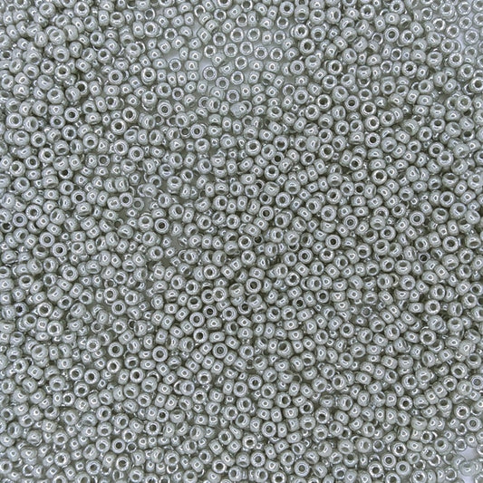 0443 - 10g Size 11/0 Miyuki seed beads in Opaque Grey Lustre