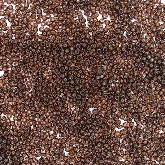 0135 - 10g Size 11/0 Miyuki seed beads in Transparent Brown