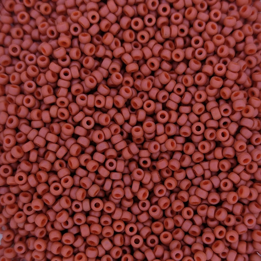 2315 - 10g Size 11/0 Miyuki seed beads in Matt Opaque Terracotta