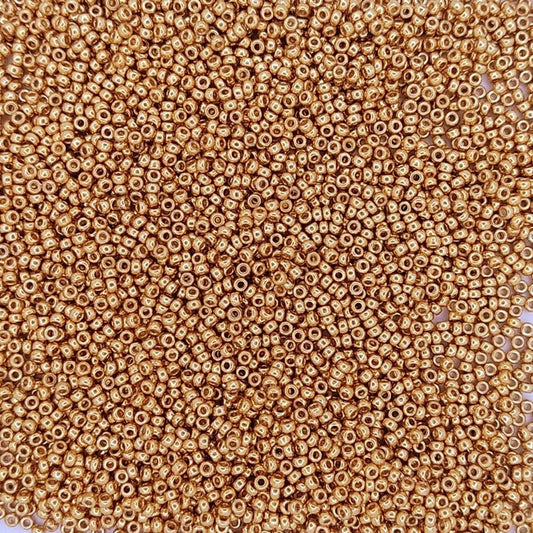 4203 - 5g Size 15/0 Miyuki seed beads in Duracoat Galvanised Yellow Gold