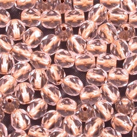 50 x 5mm faceted Gold Lined Crystal beads