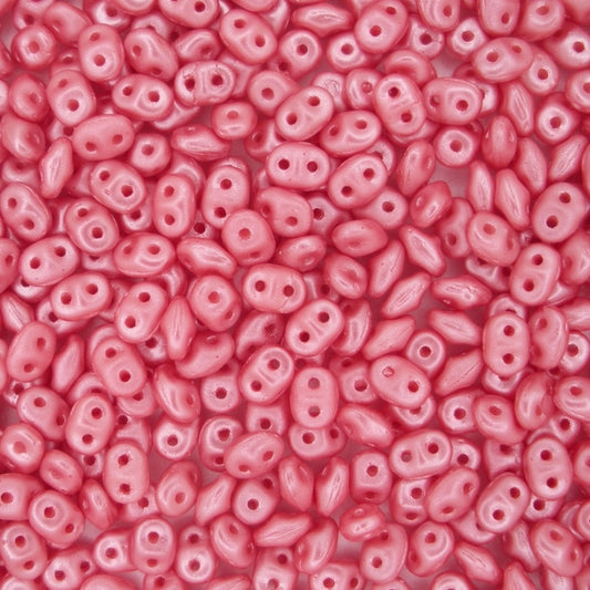 10g Superduo beads in Pastel Light Coral Pink