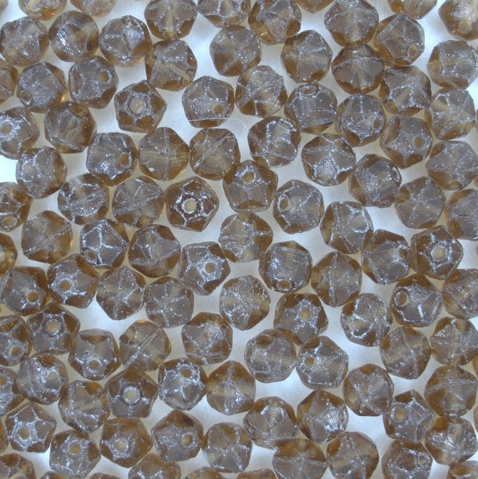 20 x 5mm faceted beads in Brown (1920s)