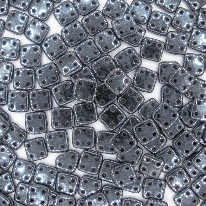 50 x CzechMate QuadraTiles in Gunmetal