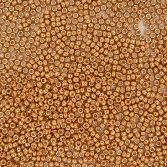 1053 - 10g Size 11/0 Miyuki seed beads in Galvanised Yellow Gold