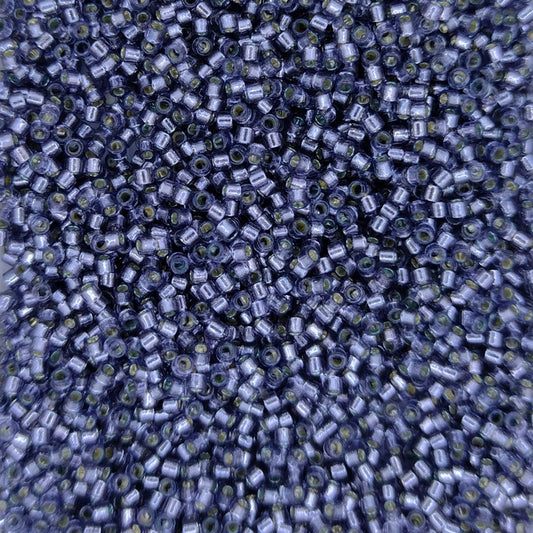 DB2167 - 1g Size 11/0 delicas in Duracoat Silver lined Prussian Blue