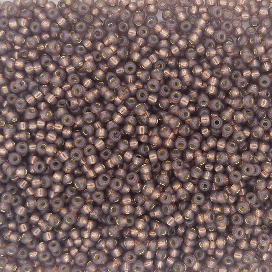 4249 - 10g Size 11/0 Miyuki seed beads in Duracoat Silver lined Rose Bronze