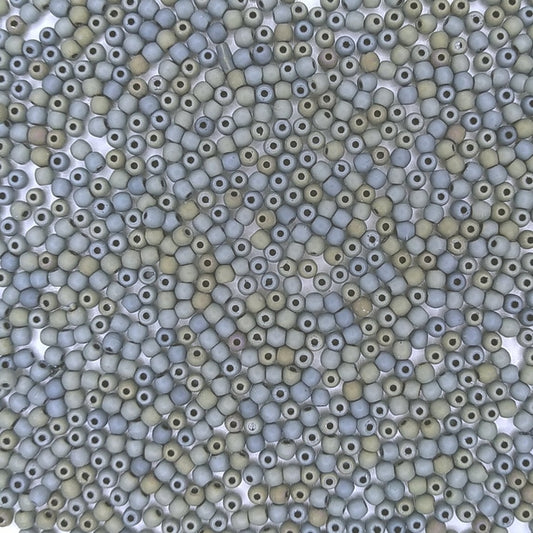 100 x 2mm round beads in Matt Brown Iris