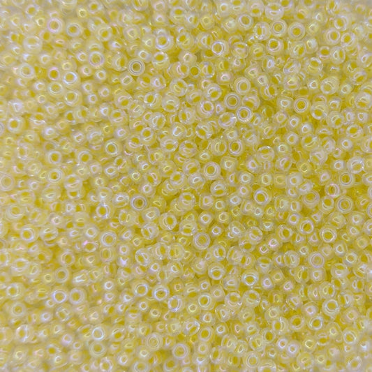 0273 - 50g Size 11/0 Miyuki seed beads in Light Yellow lined Crystal AB