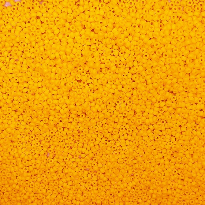 0404D - 50g Size 11/0 Miyuki seed beads in Opaque Dark Yellow