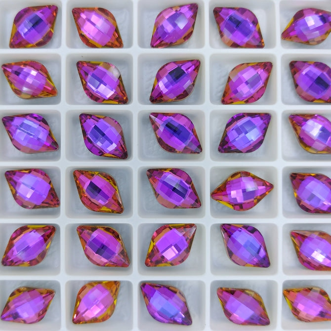 14x9mm Lemon Fancy Stone in Crystal Violet Blue (Aurora)