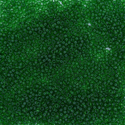 0146 - 10g Size 11/0 Miyuki seed beads in Transparent Green