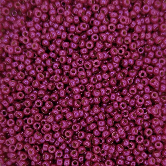 1465L - 10g Size 11/0 Miyuki seed beads in Opaque Fuchsia Lustre