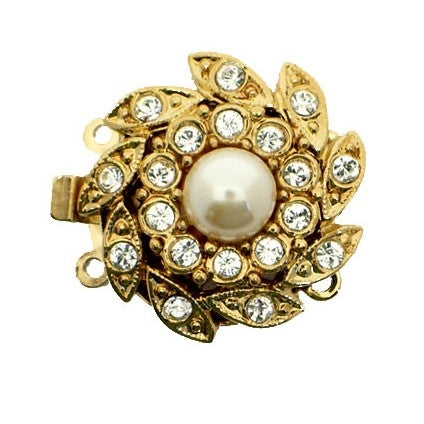 Claspgarten Gold clasp with 2 rows 13413 - 18mm - No packaging
