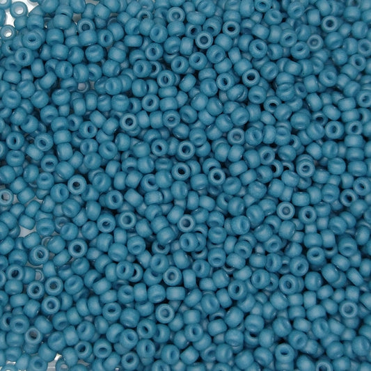 2051 - 10g Size 11/0 Miyuki seed beads in Special dyed Dark Teal Blue