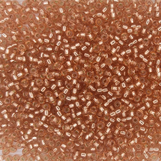 4262 - 10g Size 11/0 Miyuki seed beads in Duracoat Silver lined Rose Copper