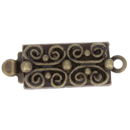 Claspgarten Old Brass clasp with 1 row 13495 - 13x6mm