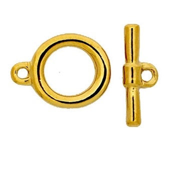 Claspgarten Gold Toggle clasp with 1 row 12865 - 12mm