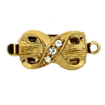 Claspgarten Gold clasp with 1 row 13831 - 13x8mm