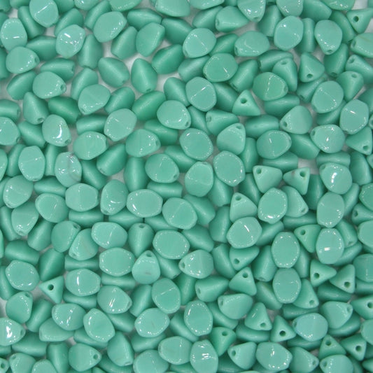 50 x pinch beads in Jade (3x5mm)