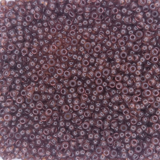 0134D - 50g Size 11/0 Miyuki seed beads in Transparent Extra Dark Topaz