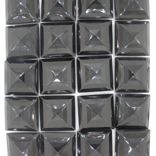 Cab47 - 14mm square cabochon in Black (Vintage)