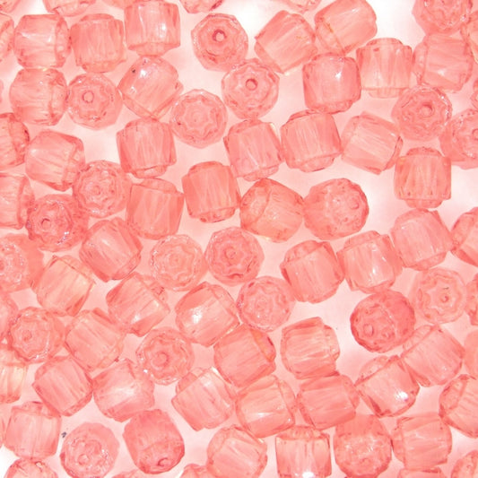 10 x 6mm window beads in Pink