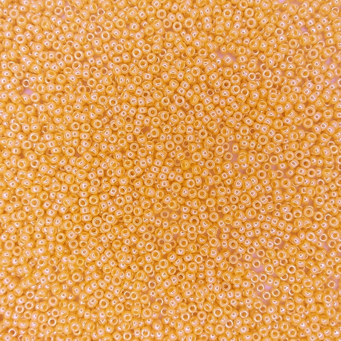 0422D - 10g Size 11/0 Miyuki seed beads in Dark Opaque Yellow Lustre