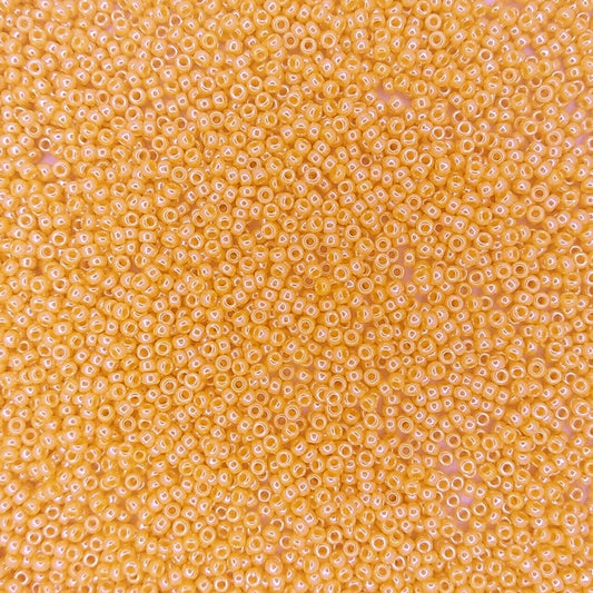 0422D - 10g Size 11/0 Miyuki seed beads in Dark Opaque Yellow Lustre