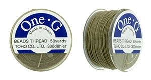 PT-50-20 - 50 yards of Toho One-G beading thread in Light Khaki