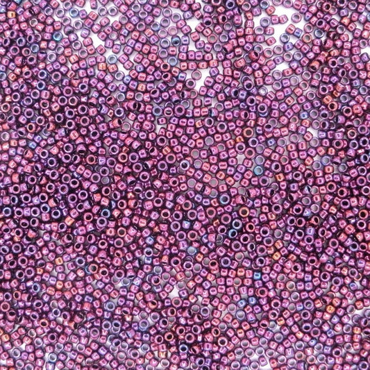 0503 - 5g Size 15/0 Toho seed beads in Higher Metallic Dark Amethyst