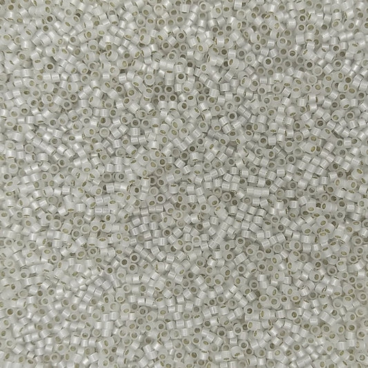 DB0221 - 1g Size 11/0 delicas in Gilt lined White Opal