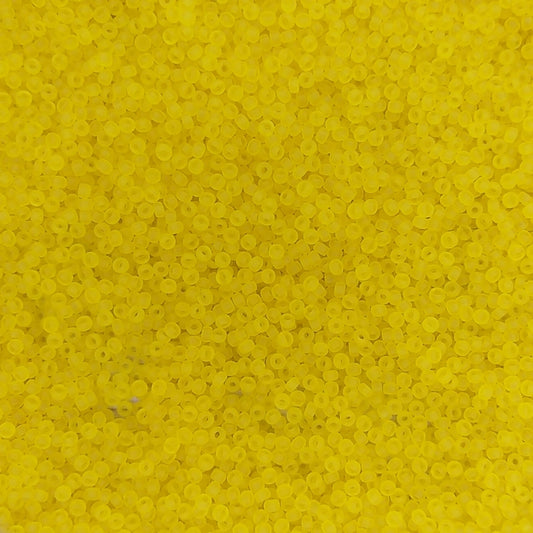 0136F - 50g Size 11/0 Miyuki seed beads in Matt Transparent Yellow