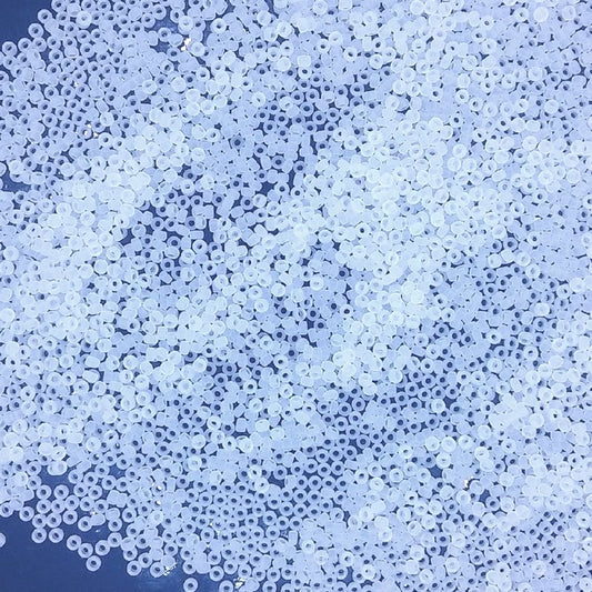 0131F - 5g Size 15/0 Miyuki seed beads in Matt Crystal