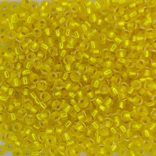 0006 - 10g Size 8/0 Miyuki seed beads in Silver lined Yellow