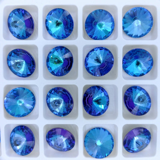 14mm rivoli in Crystal Bermuda Blue (Aurora)