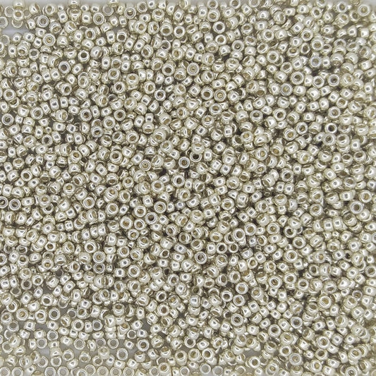 4201 - 5g Size 15/0 Miyuki seed beads in Duracoat Galvanised Silver