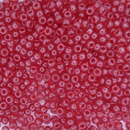 0141 - 10g Size 8/0 Miyuki seed beads in Transparent Red