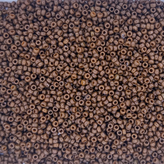 4492 - 5g Size 15/0 Miyuki seed beads in Duracoat Opaque Cognac