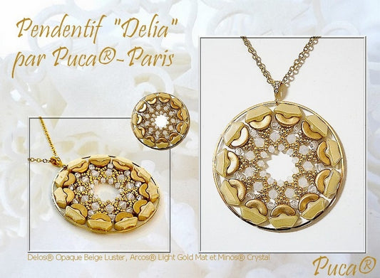 Pattern - Delia pendant by Les perles par Puca