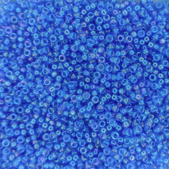 0261 - 50g Size 11/0 Miyuki seed beads in Transparent Sapphire AB