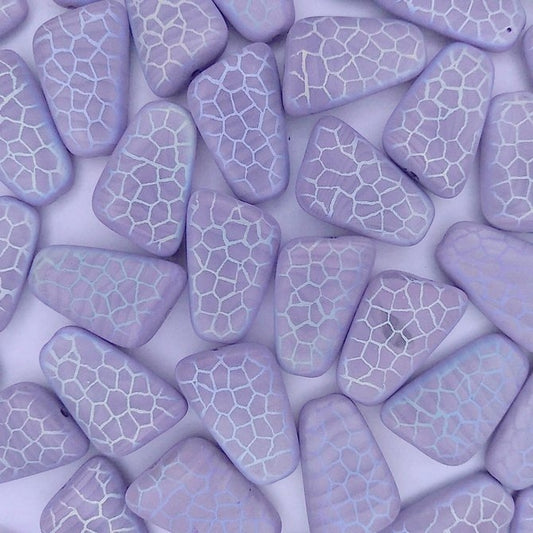 21x14mm bead in Matt Lilac with Laser etched Giraffe 2