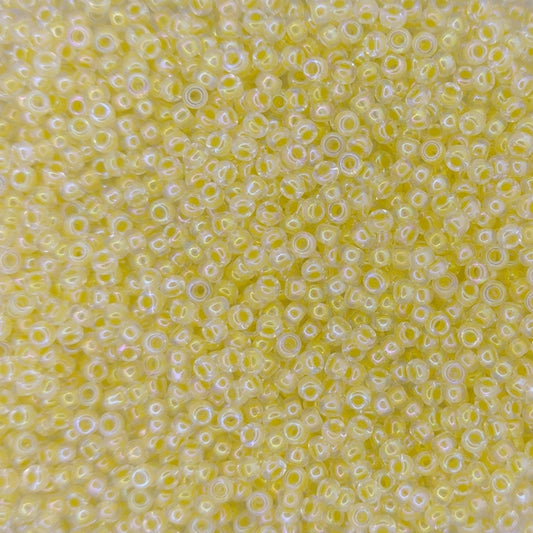 0273 - 10g Size 11/0 Miyuki seed beads in Light Yellow lined Crystal AB