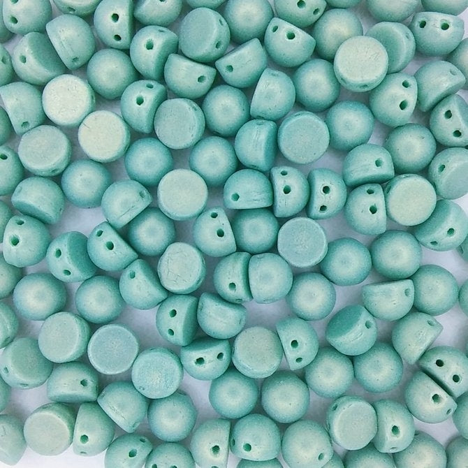 10 x CzechMate cabochons in Sueded Gold Turquoise